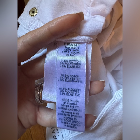 FRAME Le Skinny De Jeanne White Jeans - Picture 6 of 6